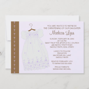 Baby Girl Baptisk / Christening-Anregung Einladung