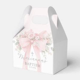 Baby Girl Baptism Floral Blush Pink Bow Geschenkschachtel