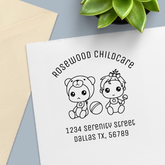 Baby Girl Bear Kinderbetreuung Kinderbetreuung Ans Permastempel (Von Creator hochgeladen)