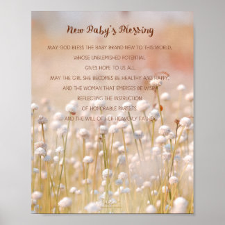 Baby Girl Blessing Wall Decke Poster