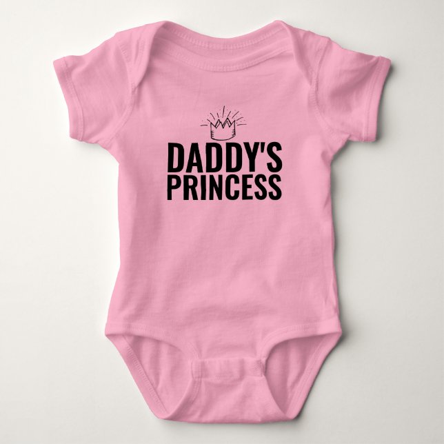 BABY GIRL BODYSUIT DADDY'S PRINCESS STRAMPLER (Vorderseite)