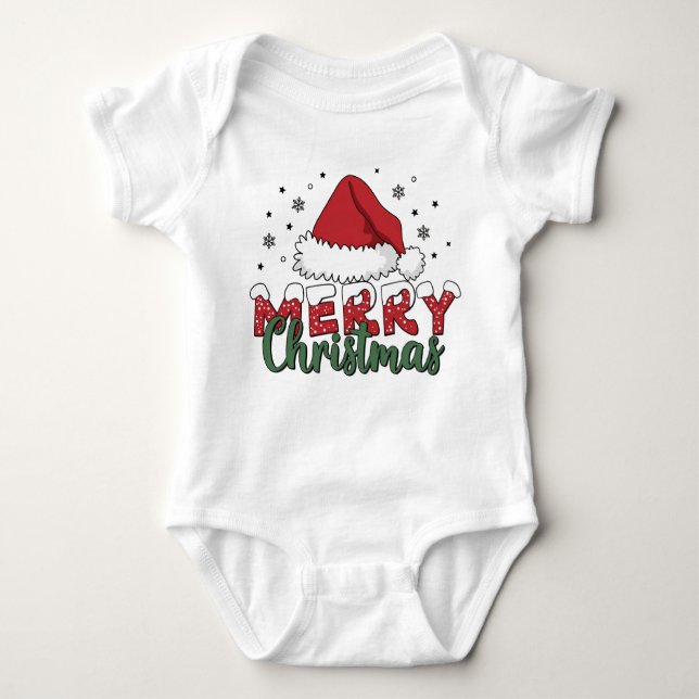 Baby Girl Boy Christmas Outfit Baby Strampler (Vorderseite)