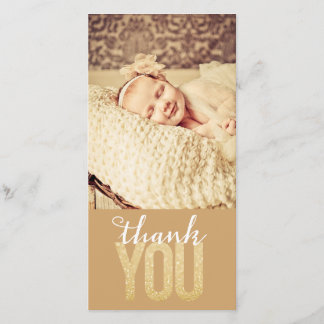 Baby Girl Boy Danke Foto Card