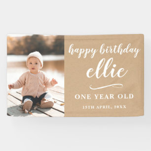 Baby Girl Boy Geburtstagskleidung maßgeschneidert Banner