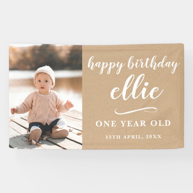 Baby Girl Boy Geburtstagskleidung maßgeschneidert Banner (Horizontal)