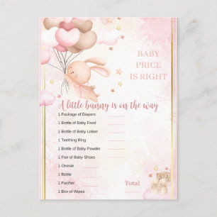 Baby Girl Bunny Baby Showspiel Postkarte