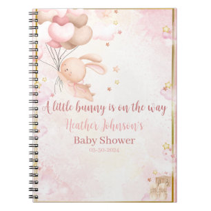 Baby Girl Bunny Babyparty Notizblock