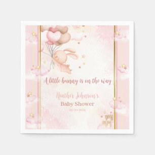 Baby Girl Bunny Babyparty Serviette