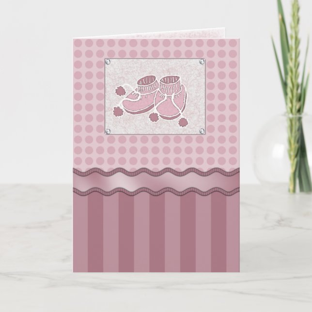 Baby Girl Card Einladung (Vorderseite)