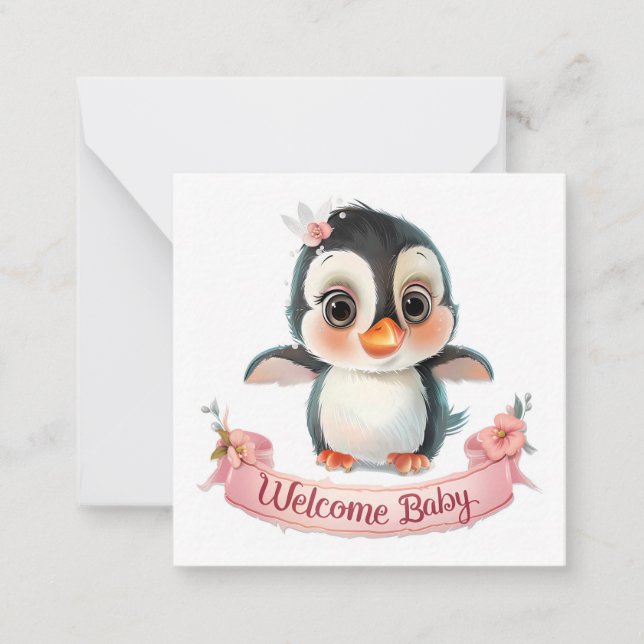 Baby Girl Cards Mitteilungskarte (Vorderseite)