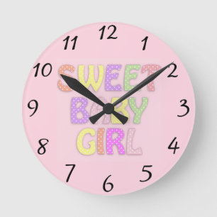 Baby Girl Clock Runde Wanduhr