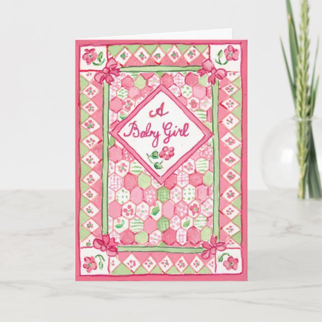 Baby Girl Congratulations Card Karte (Vorderseite)