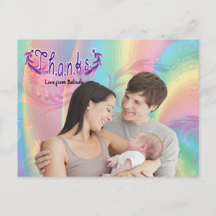 Baby Girl Danke Foto Postcard Postkarte