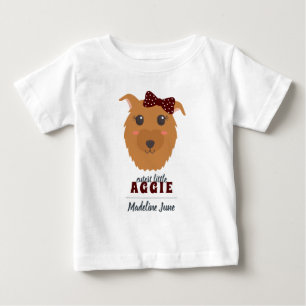 Baby Girl Dog Maroon T-shirt