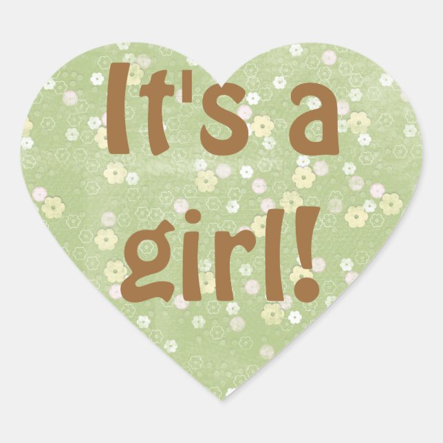 Baby Girl Duschaufkleber Umschlag Aufkleber Gastge (Vorderseite)