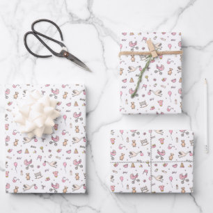 Baby Girl Duschkabine Gepäckträger Flasche Sonstig Geschenkpapier Set