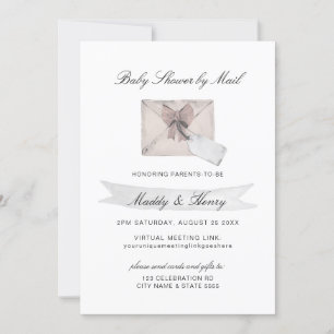 Baby Girl Duwer by Mail Virtual Long Distance Einladung