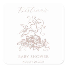 Baby Girl Elegant Bird Nest Baby Shower