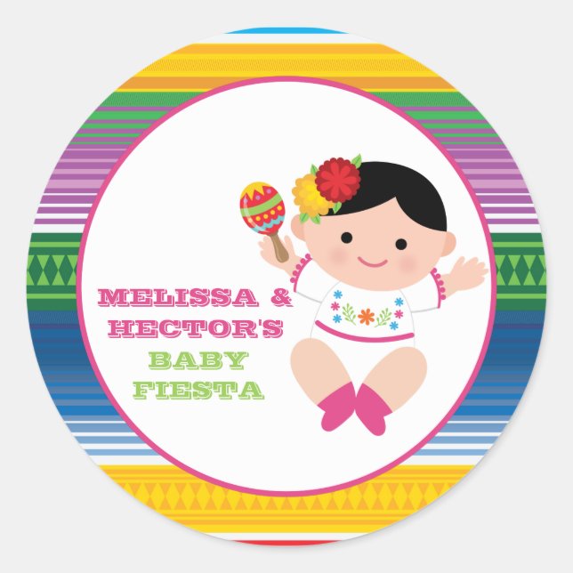 Baby Girl Fiesta Stickers (Vorderseite)