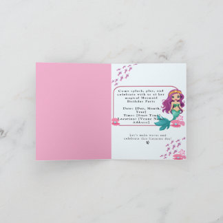 Baby Girl First Birthday Party Mermaid Einladung