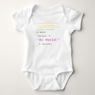Baby Girl First C++ Programm Strampler