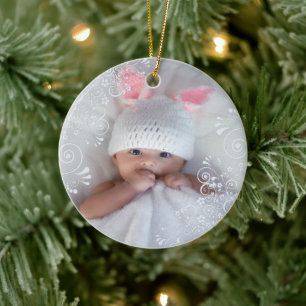 Baby Girl First Christmas Foto Keramik Keramik Ornament
