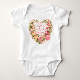 Baby Girl First Valentine’s Day Design Customize Baby Strampler