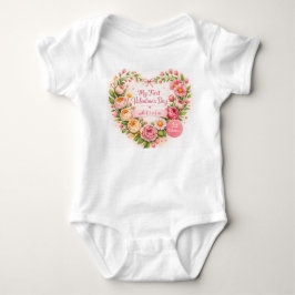 Baby Girl First Valentine’s Day Design Customize Strampler