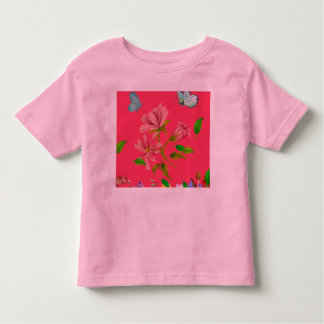 Baby Girl Floral & Butterfly Art Kleinkind T-shirt