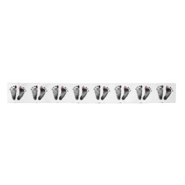 Baby Girl Footprints mit Bow Satinband