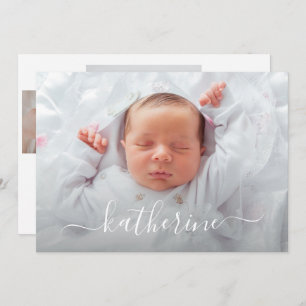 Baby Girl Foto Collage Geburtshinweise