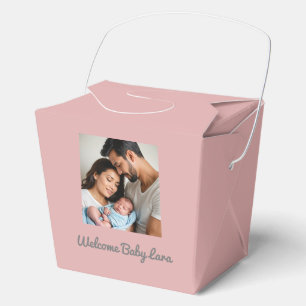 Baby Girl Foto Name custom Baby Cushi Geschenkschachtel