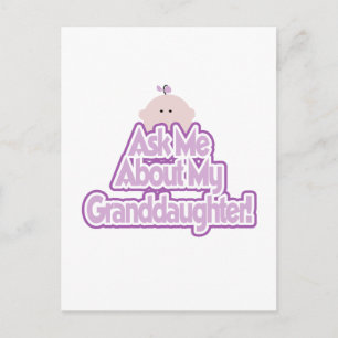 Baby Girl Fragte über meine Enkeltochter Tshirts Postkarte