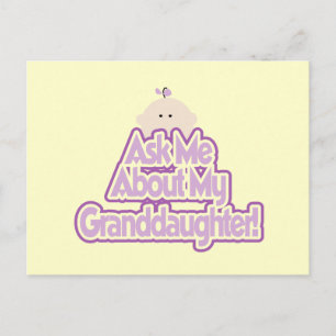 Baby Girl Fragte über meine Enkeltochter Tshirts Postkarte