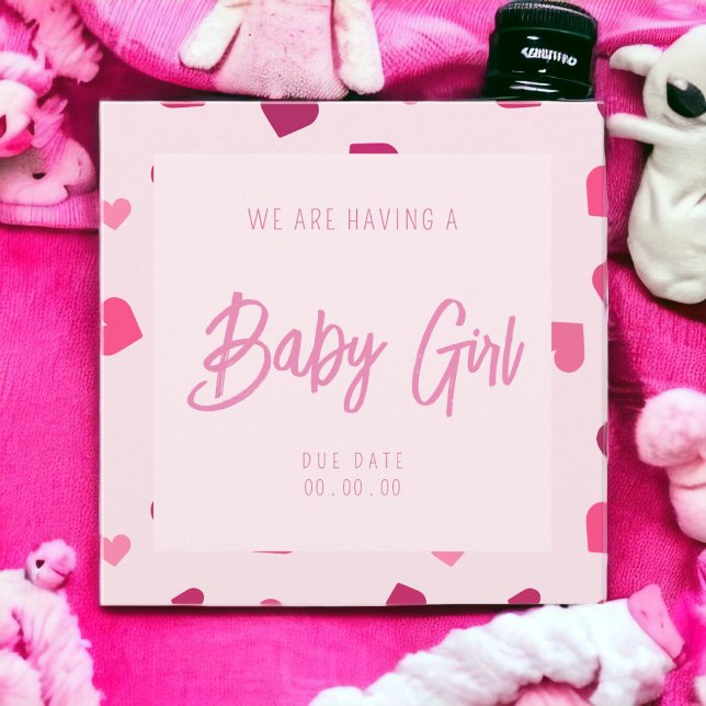 Baby Girl Gender Reveal Party Einladung (Von Creator hochgeladen)