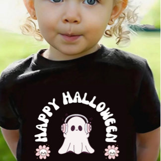 Baby Girl Ghost Happy Halloween Kindermädchen Skat T-shirt