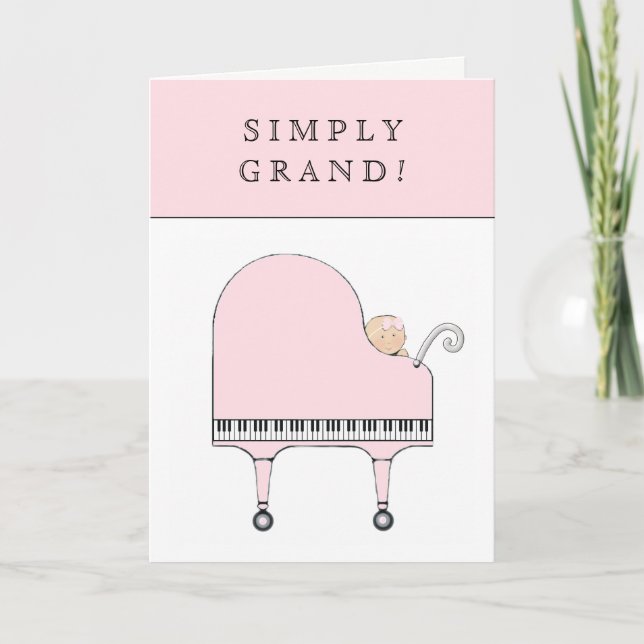 Baby Girl Glückwunschs Card Karte (Vorderseite)