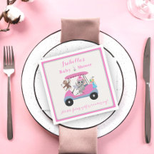 Baby Girl Golfing Elephant & Monkey Dusche