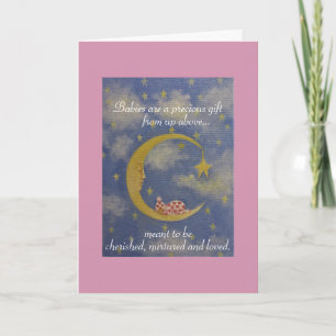 Baby Girl/Gratulationen Grußkarte Karte