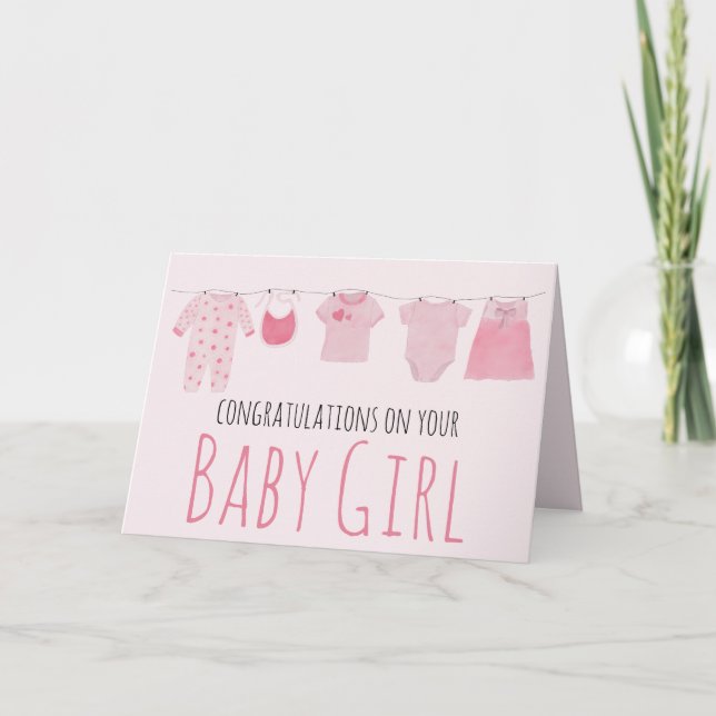 Baby Girl gratulieren Karte (Vorderseite)