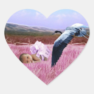 Baby Girl heart Herz-Aufkleber