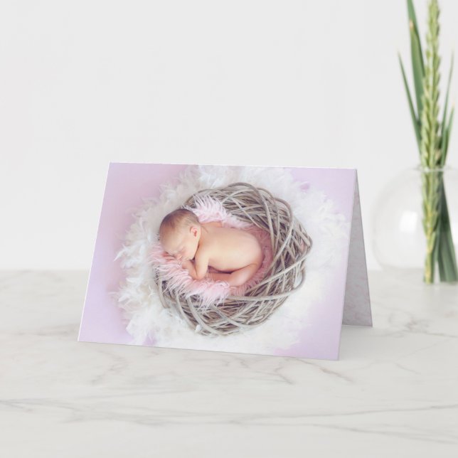 Baby Girl Herzlichen Glückwunsch Karte (Vorderseite)