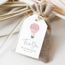 Baby Girl Hot Air Ballon Babydusche