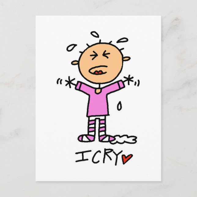 Baby Girl I Cry Tshirts und Geschenke Postkarte (Vorderseite)