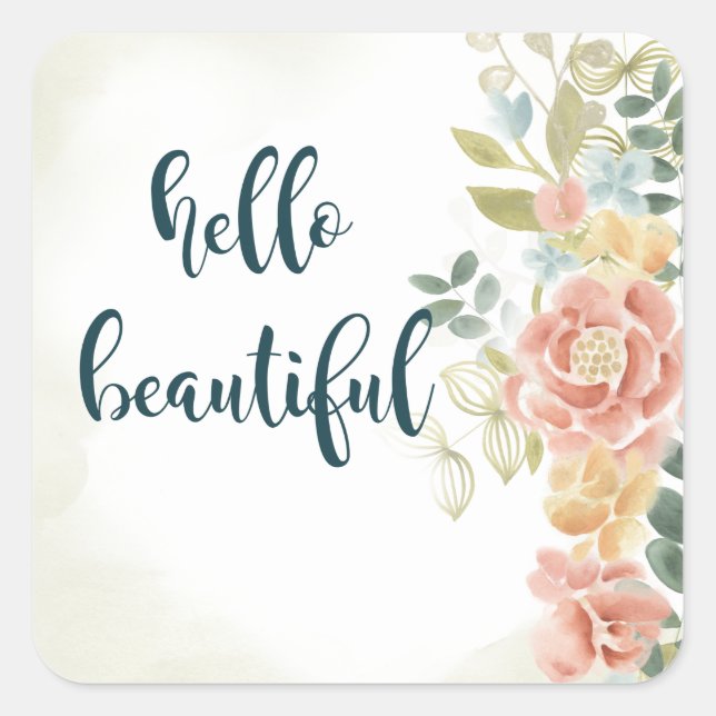 Baby Girl I Quadratischer Aufkleber (Vorderseite)