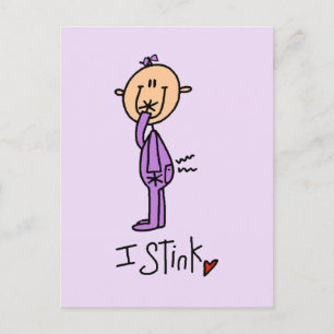 Baby Girl I Stink T-Shirts und Geschenke Postkarte
