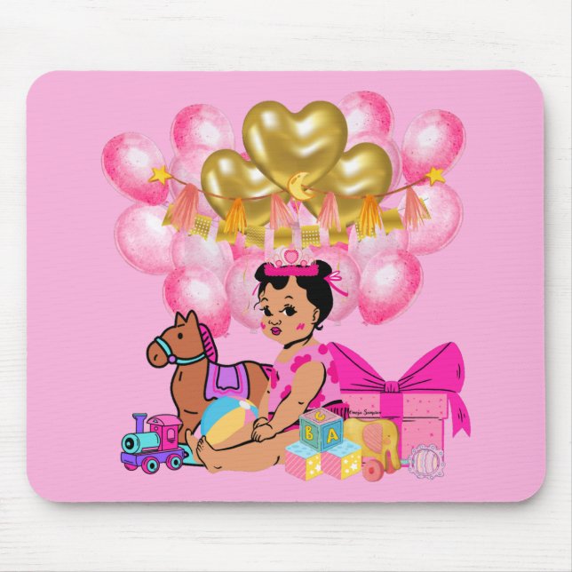 Baby Girl in Pink Mousepad (Vorne)