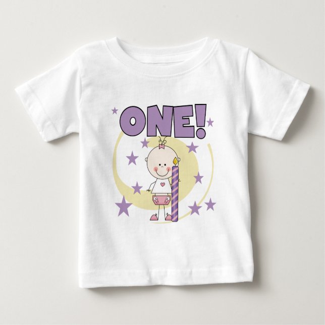 Baby Girl is One Birthday Tshirts and Gifts (Vorderseite)
