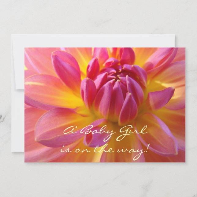 Baby Girl ist unterwegs! Einladungen zur Babydusch (Vorderseite)