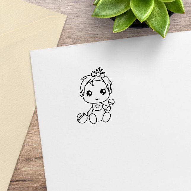Baby Girl Jumpsuit 1x1 Gummistempel (Von Creator hochgeladen)